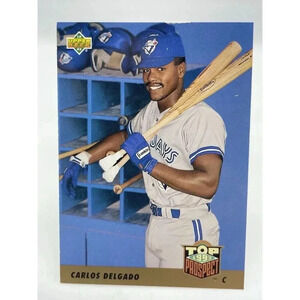 Carlos Delgado‎ #425 Toronto Blue Jays Baseball Team 1993 Upper Deck TCG Mint